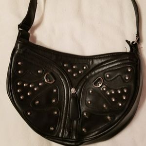 Black studded purse